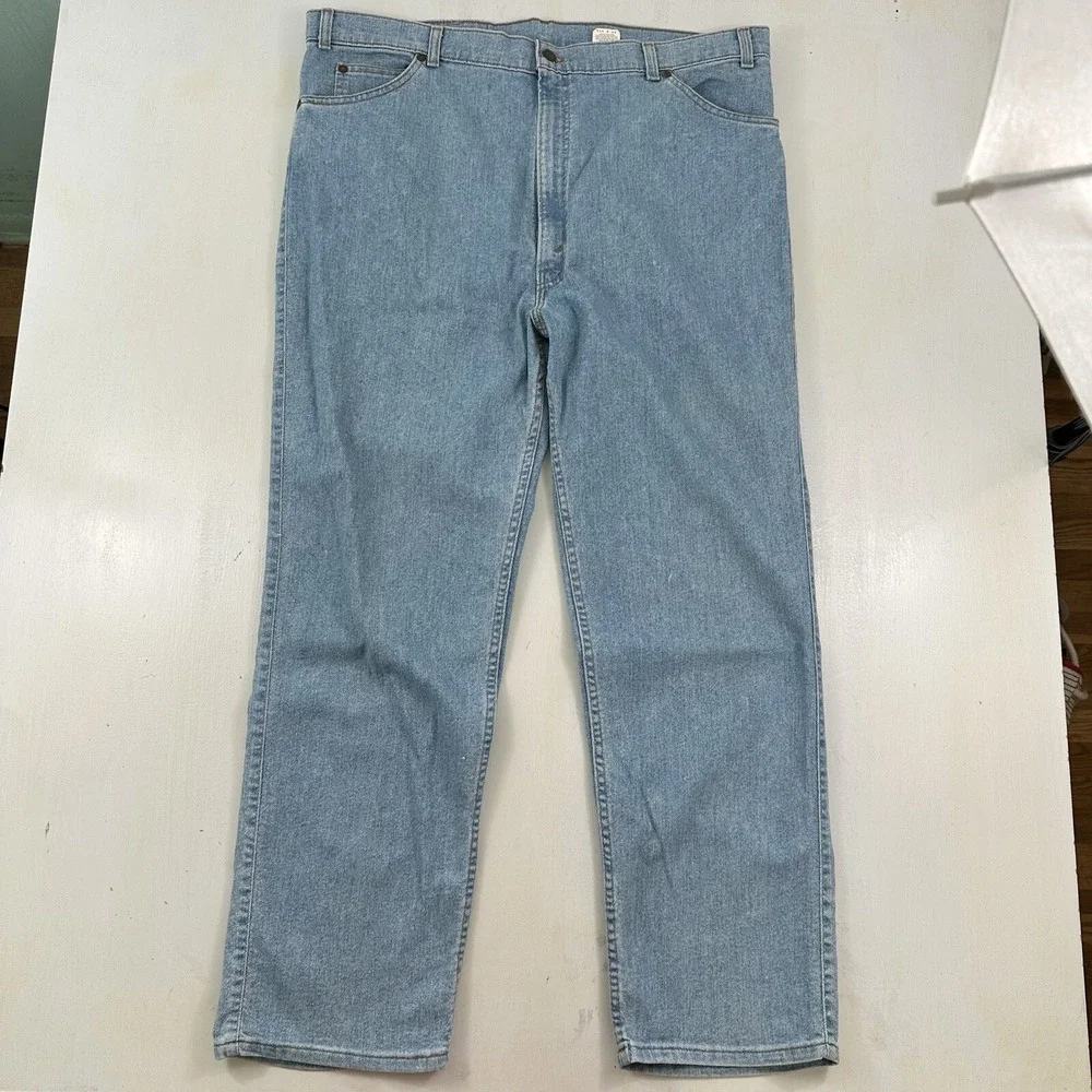 VTG Levi's Men's White Tab Denim Jeans 40x30 Light Wash Relaxed 80s 90s USA Made